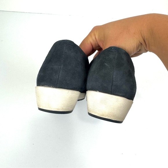 Hotter Angel Navy Suede Cap Toe Slip On Comfort Shoes Dual Fitting Womens Sz 8.5 - Picture 3 of 9